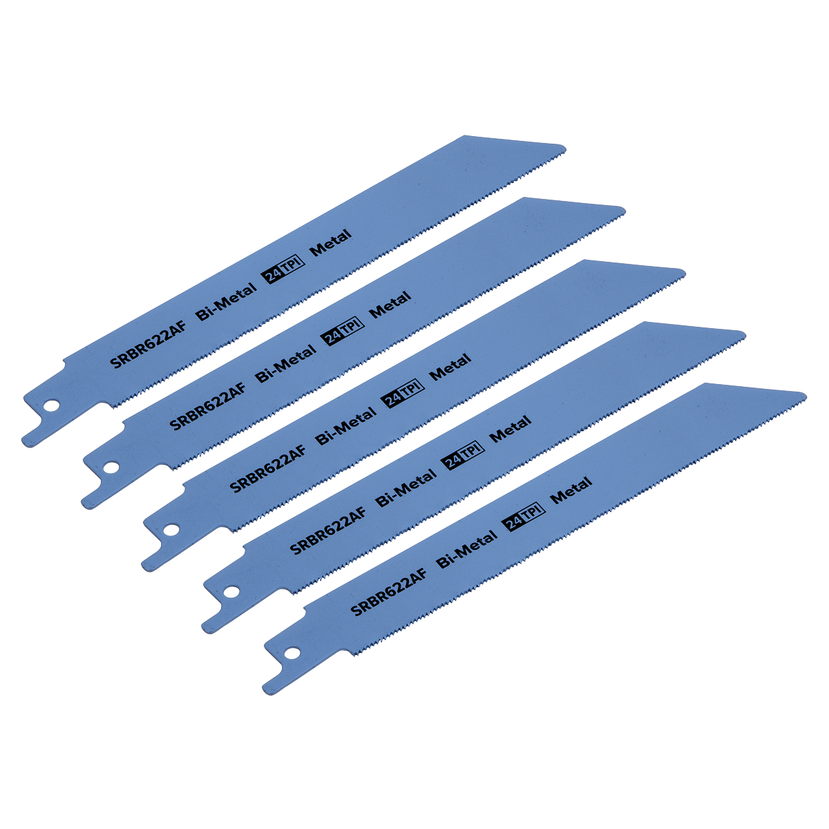 Reciprocating Saw Blade Metal 150mm 24tpi - Pack of 5 - SRBR622AF - Farming Parts