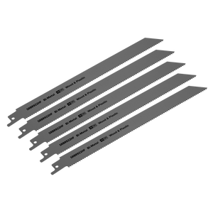 Reciprocating Saw Blade Wood & Plastics 230mm 10tpi - Pack of 5 - SRBR922HF - Farming Parts