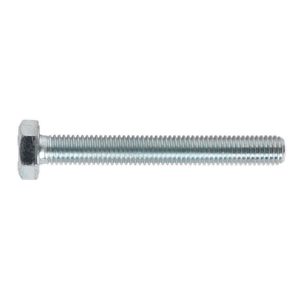 The Sealey HT Setscrew M10 x 80mm 8.8 Zinc Pack of 25 (SS1080) features a high tensile steel construction for superior durability and comes with a partially threaded shank.