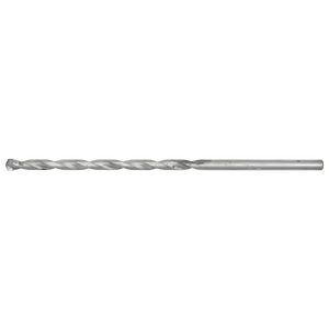 The Sealey Straight Shank Rotary Impact Drill Bit Ø11 x 300mm - SS11X300, featuring a twisted fluted design and pointed tip suitable for general-purpose drilling into masonry materials, is displayed on a white background.