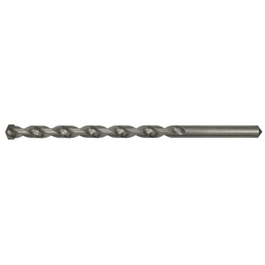 A close-up image of the Sealey Straight Shank Rotary Impact Drill Bit Ø12 x 200mm - SS12x200, featuring a straight shank and a spiral flute design, ideal for general-purpose drilling.