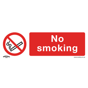 Prohibition Safety Sign - No Smoking - Rigid Plastic - Pack of 10 - SS13P10 - Farming Parts