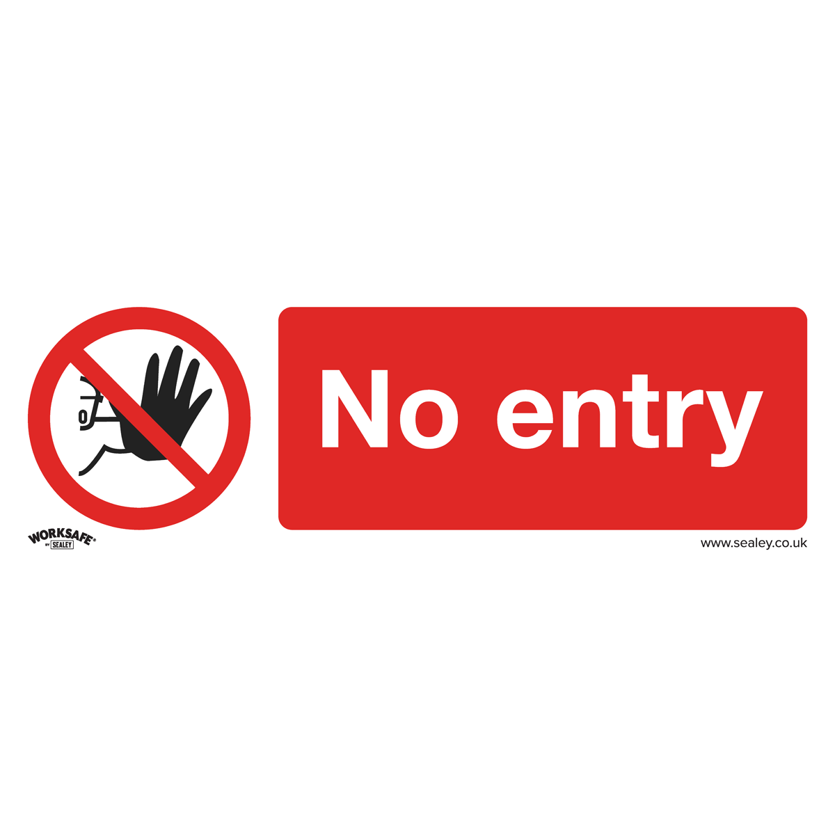 Prohibition Safety Sign - No Entry - Rigid Plastic - Pack of 10 - SS14P10 - Farming Parts