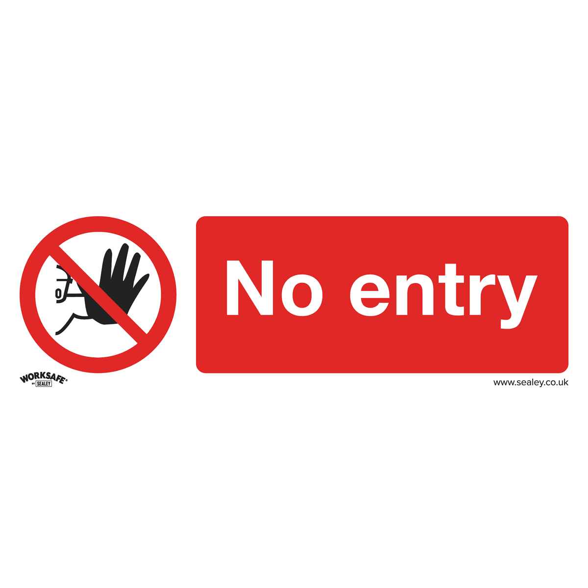Prohibition Safety Sign - No Entry - Rigid Plastic - SS14P1 - Farming Parts