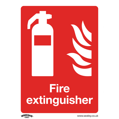 Prohibition Safety Sign - Fire Extinguisher - Rigid Plastic - Pack of 10 - SS15P10 - Farming Parts