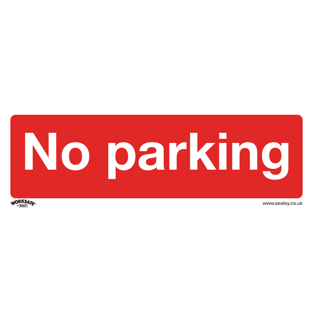Prohibition Safety Sign - No Parking - Self-Adhesive Vinyl - SS16V1 - Farming Parts