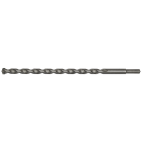 The Sealey Straight Shank Rotary Impact Drill Bit Ø16 x 300mm - SS16x300, featuring a twisted design and a flat end, ideal for general-purpose drilling, is pictured against a plain white background.