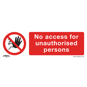 Prohibition Safety Sign - No Access - Rigid Plastic - Pack of 10 - SS17P10 - Farming Parts