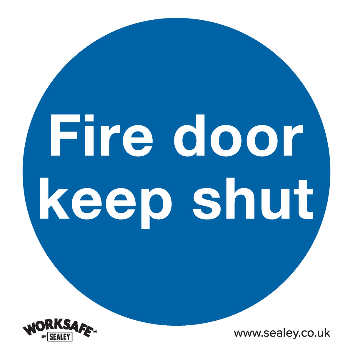 Mandatory Safety Sign - Fire Door Keep Shut - Rigid Plastic - Pack of 10 - SS1P10 - Farming Parts