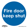 Mandatory Safety Sign - Fire Door Keep Shut - Self-Adhesive Vinyl - SS1V1 - Farming Parts