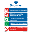 Safe Conditions Safety Sign - Fire Action Without Lift - Rigid Plastic - Pack of 10 - SS20P10 - Farming Parts