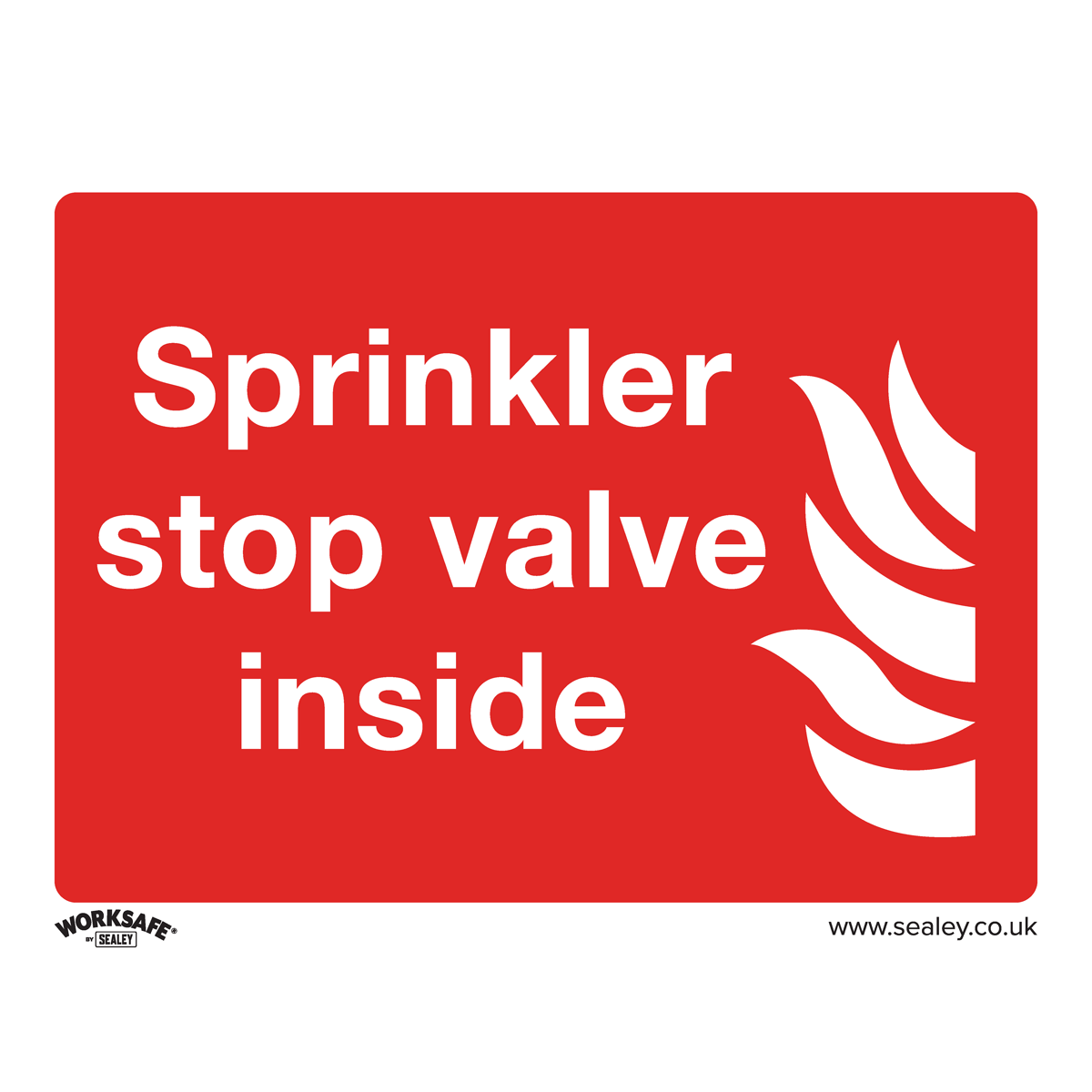Safe Conditions Safety Sign - Sprinkler Stop Valve - Rigid Plastic - Pack of 10 - SS23P10 - Farming Parts