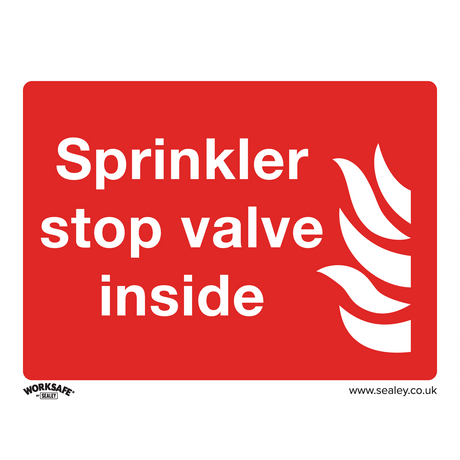 Safe Conditions Safety Sign - Sprinkler Stop Valve - Rigid Plastic - Pack of 10 - SS23P10 - Farming Parts