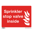 Safe Conditions Safety Sign - Sprinkler Stop Valve - Self-Adhesive Vinyl - SS23V1 - Farming Parts