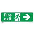 Safe Conditions Safety Sign - Fire Exit (Right) - Rigid Plastic - Pack of 10 - SS24P10 - Farming Parts