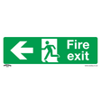 Safe Conditions Safety Sign - Fire Exit (Left) - Rigid Plastic - Pack of 10 - SS25P10 - Farming Parts