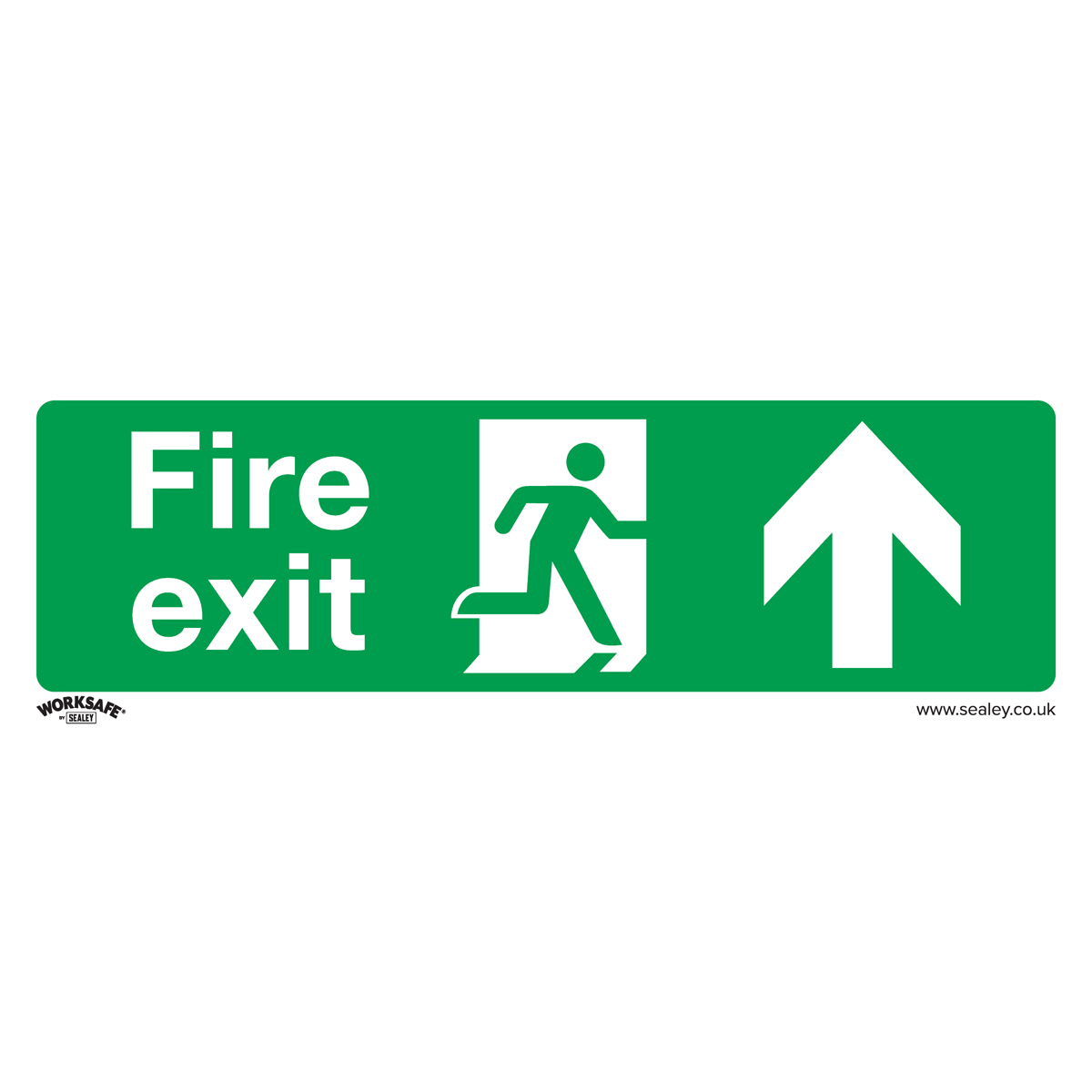 Safe Conditions Safety Sign - Fire Exit (Up) - Self-Adhesive Vinyl - Pack of 10 - SS28V10 - Farming Parts
