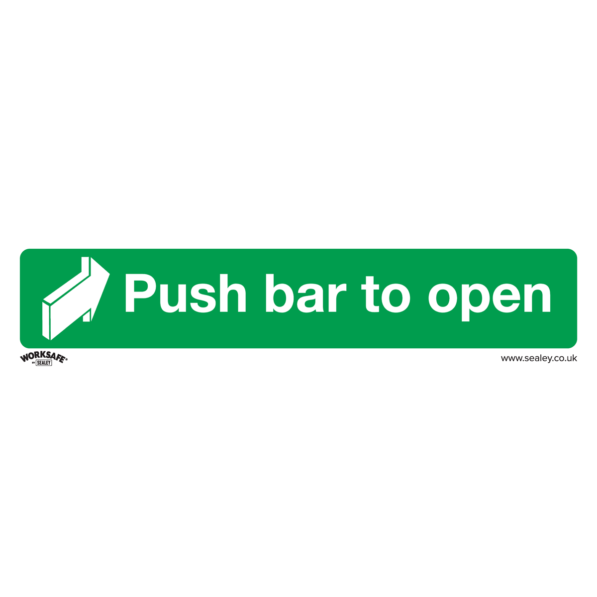 Safe Conditions Safety Sign - Push Bar To Open - Rigid Plastic - Pack of 10 - SS29P10 - Farming Parts