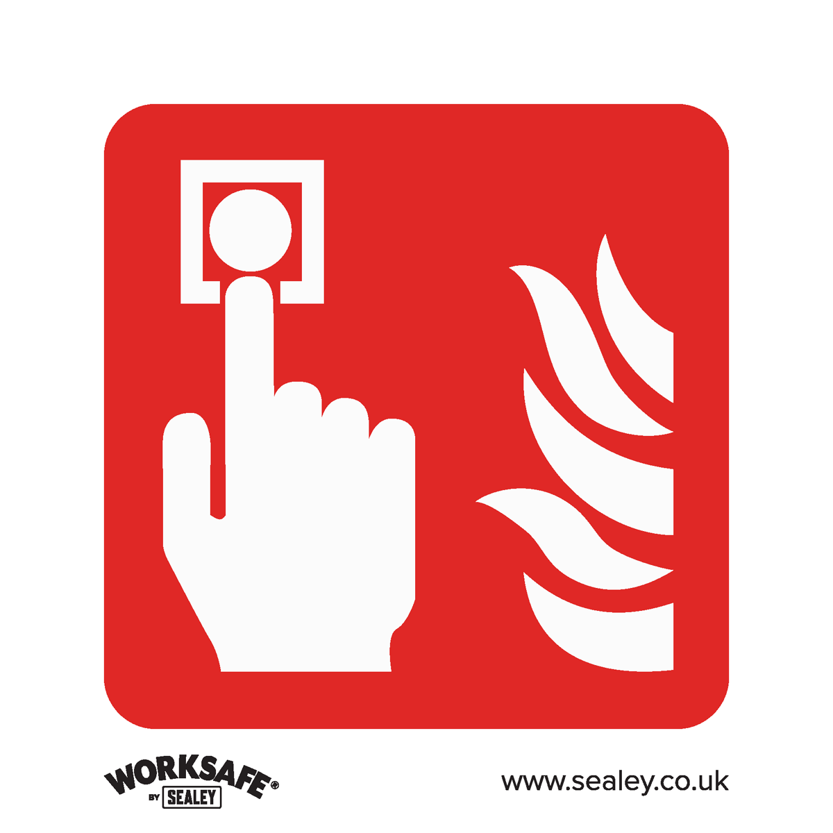 Safe Conditions Safety Sign - Fire Alarm Symbol - Self-Adhesive Vinyl - Pack of 10 - SS31V10 - Farming Parts