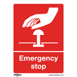 Safe Conditions Safety Sign - Emergency Stop - Rigid Plastic - SS35P1 - Farming Parts