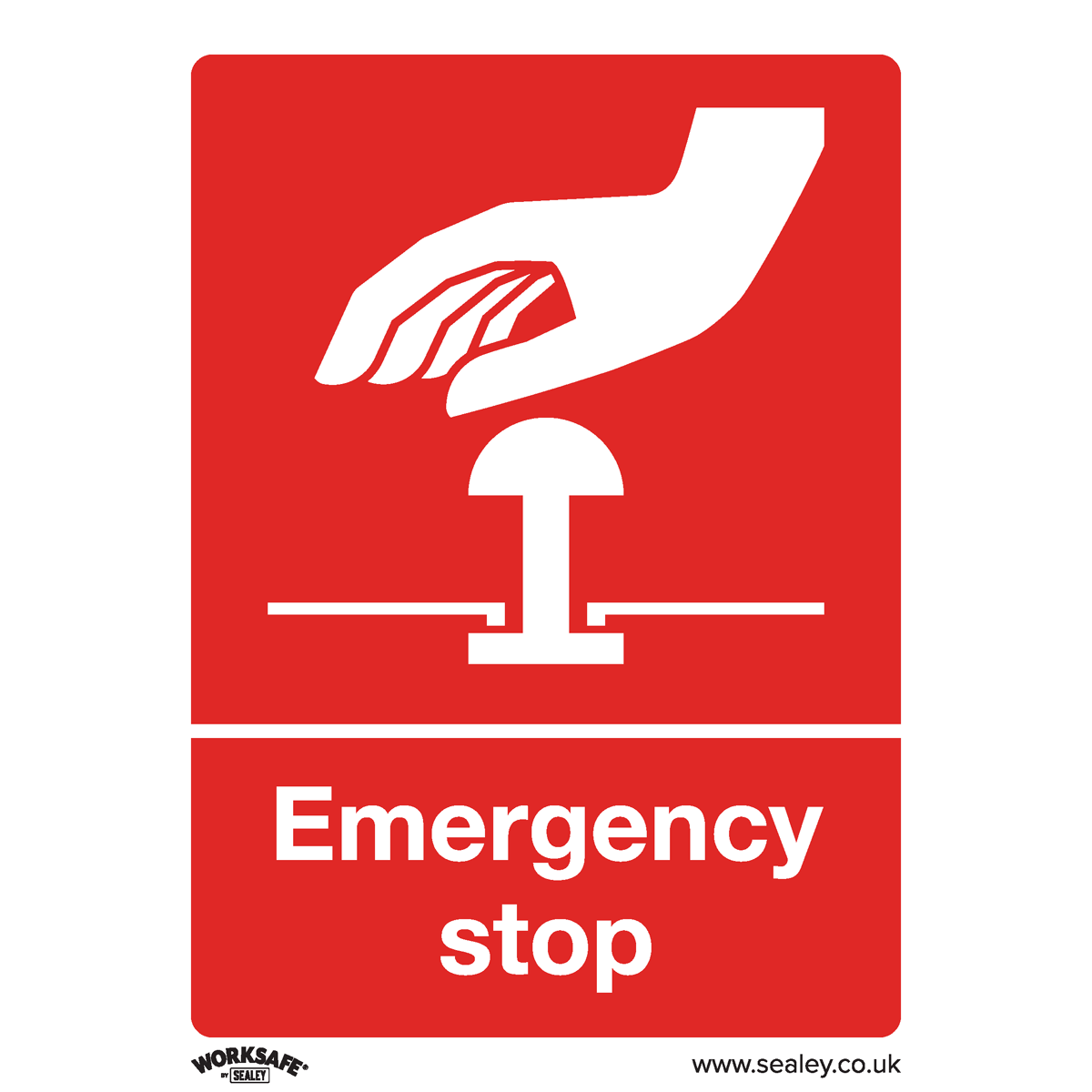 Safe Conditions Safety Sign - Emergency Stop - Rigid Plastic - SS35P1 - Farming Parts