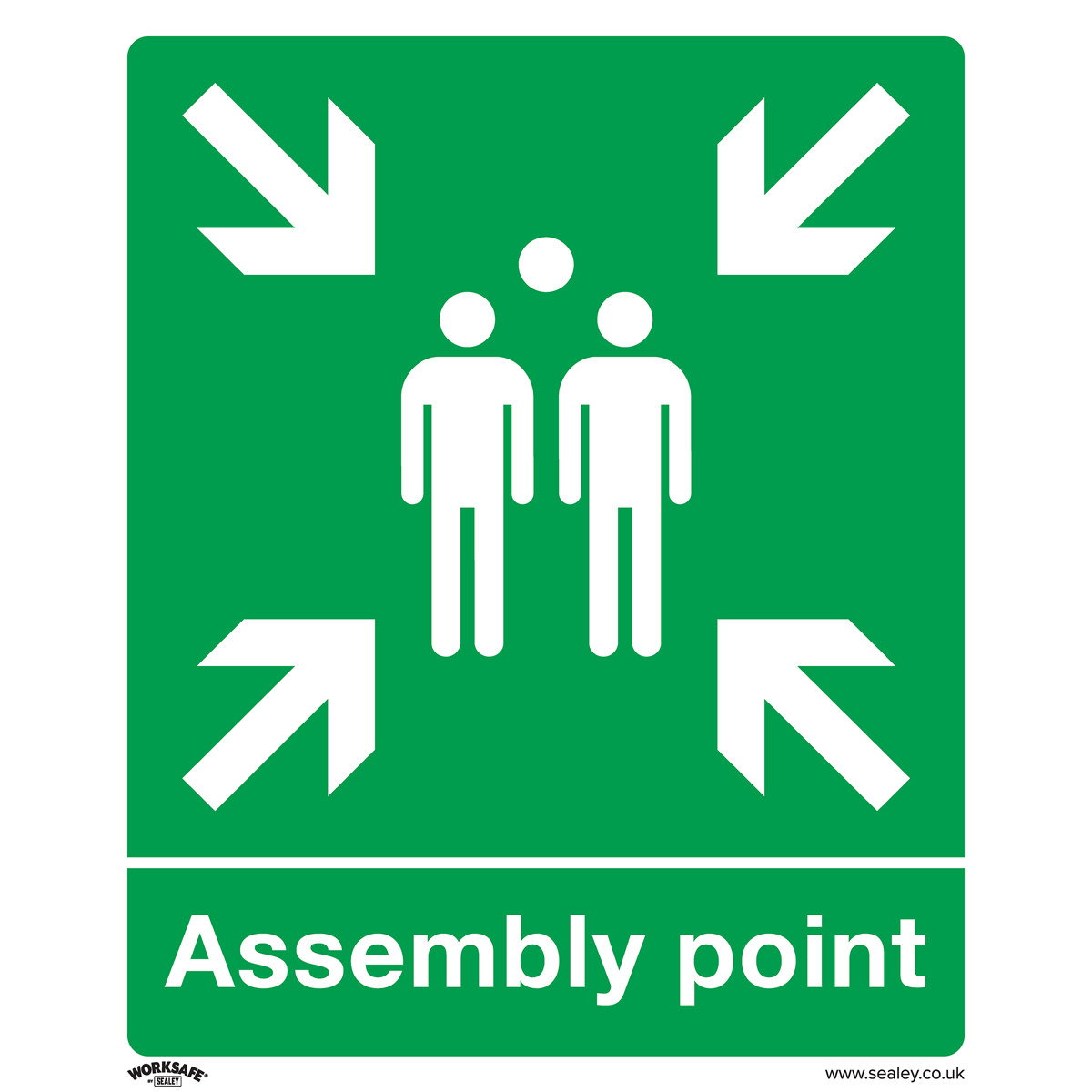 Safe Conditions Safety Sign - Assembly Point - Rigid Plastic - Pack of 10 - SS37P10 - Farming Parts