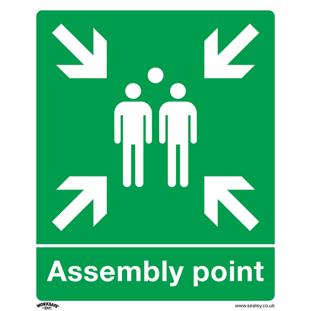 Safe Conditions Safety Sign - Assembly Point - Rigid Plastic - Pack of 10 - SS37P10 - Farming Parts