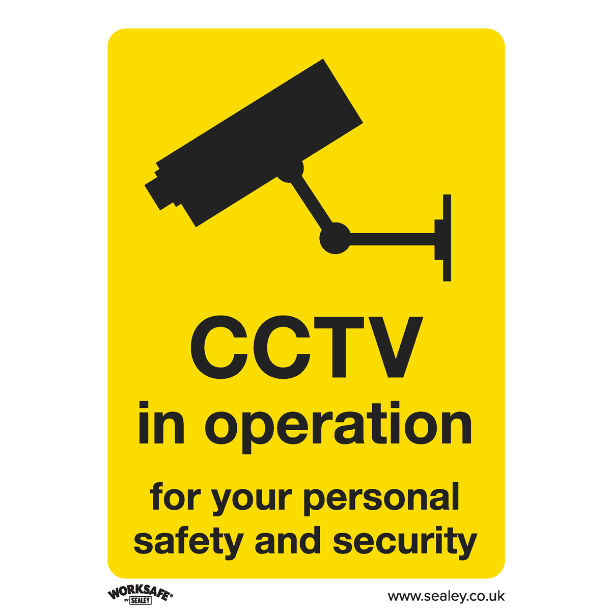 Warning Safety Sign - CCTV - Rigid Plastic - Pack of 10 - SS40P10 - Farming Parts