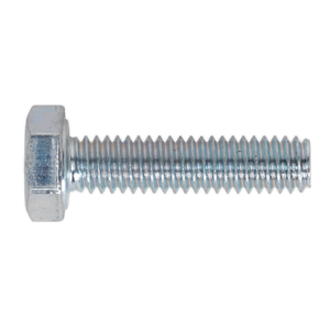 Sealey HT Setscrew M4 x 10mm 8.8 Zinc Pack of 50 - SS410 with a fully threaded shaft and high tensile strength.