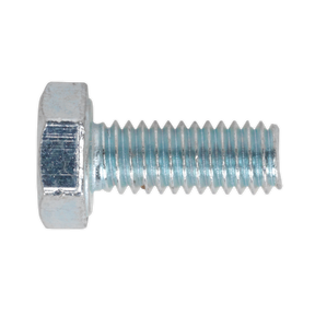 A HT Setscrew M4 x 16mm 8.8 Zinc DIN 933 by Sealey with a threaded shaft, available in a pack of 50 (SS416).