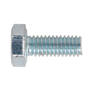 A HT Setscrew M4 x 16mm 8.8 Zinc DIN 933 by Sealey with a threaded shaft, available in a pack of 50 (SS416).