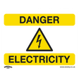 Warning Safety Sign - Danger Electricity - Rigid Plastic - Pack of 10 - SS41P10 - Farming Parts
