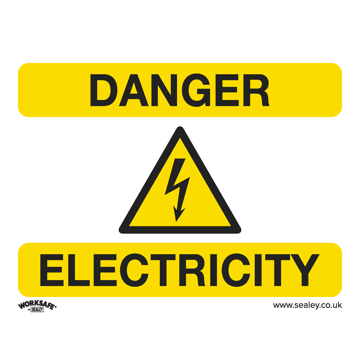 Warning Safety Sign - Danger Electricity - Rigid Plastic - SS41P1 - Farming Parts