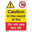 Warning Safety Sign - Caution Do Not Use Lift - Rigid Plastic - Pack of 10 - SS43P10 - Farming Parts