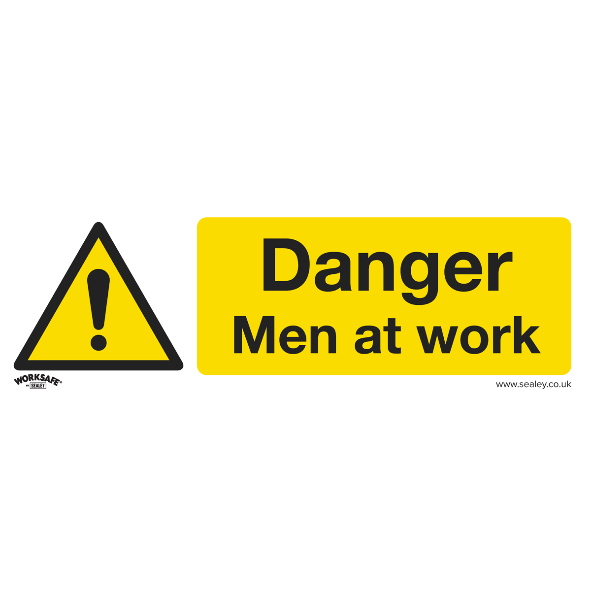 Warning Safety Sign - Danger Men At Work - Self-Adhesive Vinyl - SS46V1 - Farming Parts