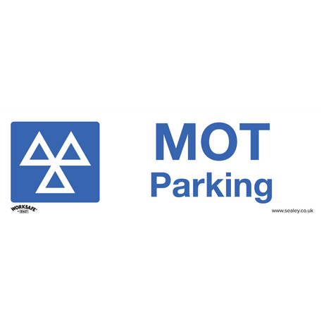 Warning Safety Sign - MOT Parking - Rigid Plastic - Pack of 10 - SS49P10 - Farming Parts