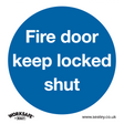 Mandatory Safety Sign - Fire Door Keep Locked Shut - Self-Adhesive Vinyl - Pack of 10 - SS4V10 - Farming Parts