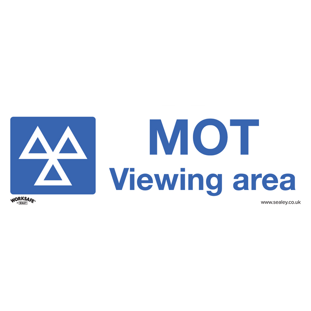 Warning Safety Sign - MOT Viewing Area - Rigid Plastic - Pack of 10 - SS50P10 - Farming Parts