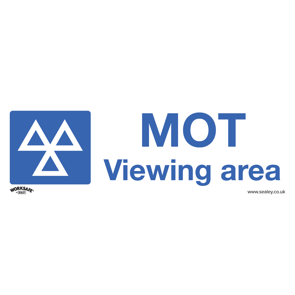 Warning Safety Sign - MOT Viewing Area - Rigid Plastic - SS50P1 - Farming Parts
