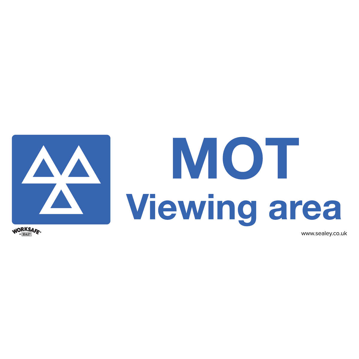 Warning Safety Sign - MOT Viewing Area - Self-Adhesive Vinyl - SS50V1 - Farming Parts