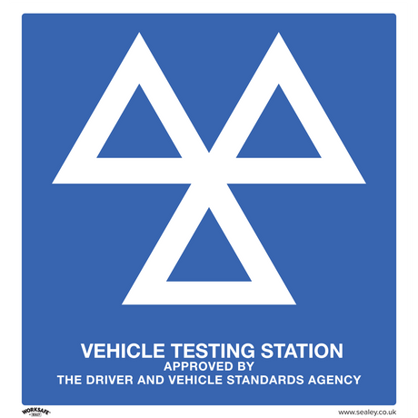 Warning Safety Sign - MOT Testing Station - Aluminium Composite - SS51A1 - Farming Parts
