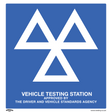 Warning Safety Sign - MOT Testing Station - Rigid Plastic - SS51P1 - Farming Parts