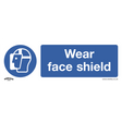Mandatory Safety Sign - Wear Face Shield - Self-Adhesive Vinyl - Pack of 10 - SS55V10 - Farming Parts