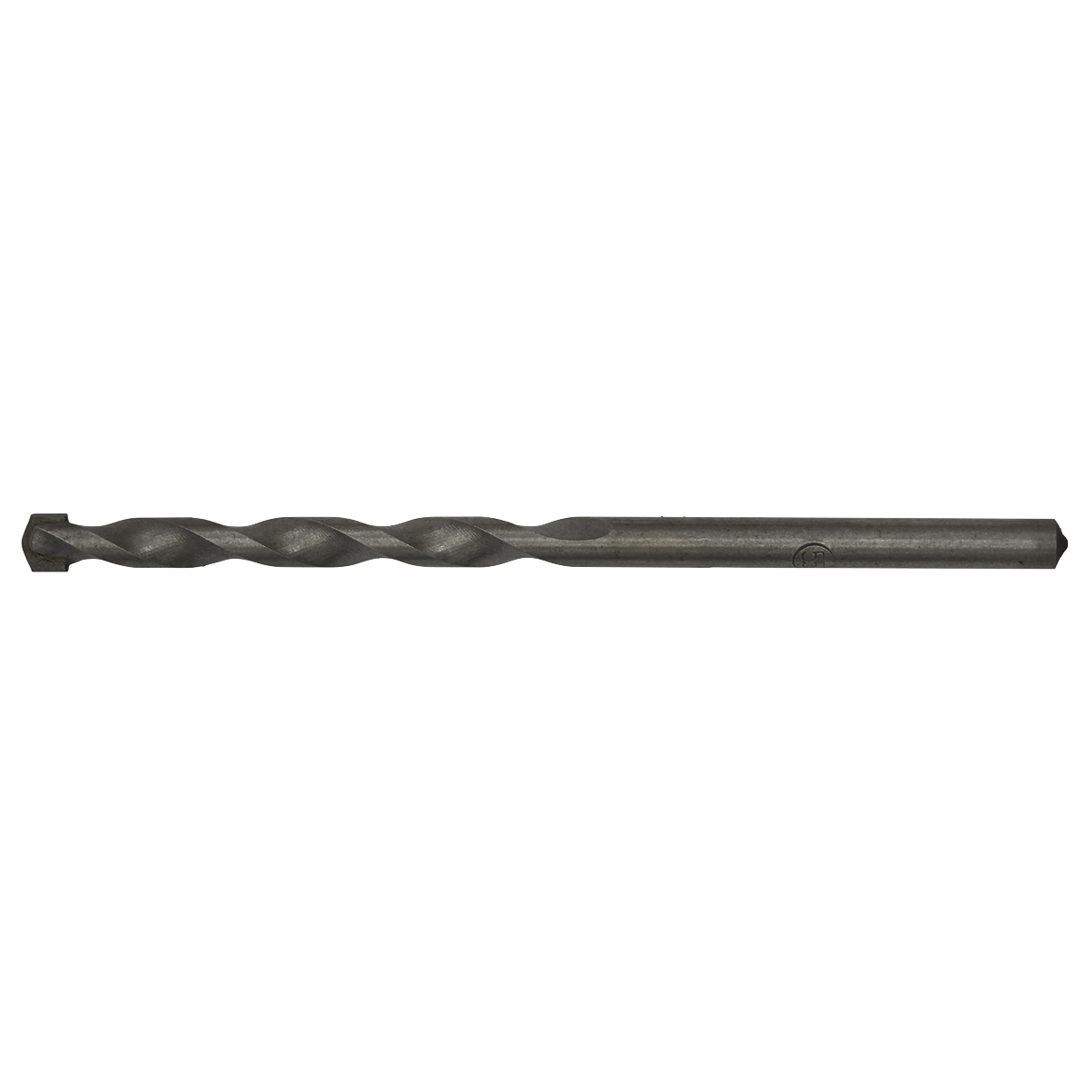 A single Sealey Straight Shank Rotary Impact Drill Bit Ø5.5 x 100mm (SS55X100) with a twisted design lies horizontally against a white background, perfect for general-purpose drilling through masonry materials.