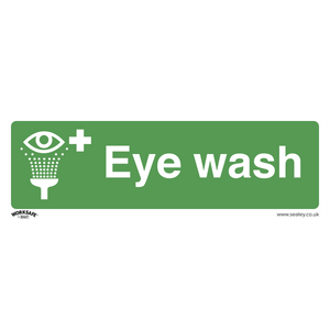 Safe Conditions Safety Sign - Eye Wash - Rigid Plastic - Pack of 10 - SS58P10 - Farming Parts