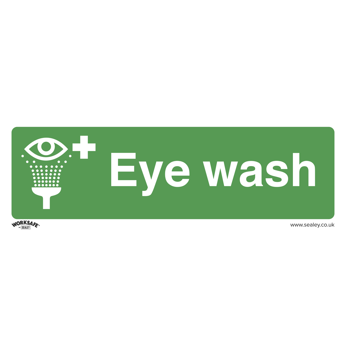 Safe Conditions Safety Sign - Eye Wash - Self-Adhesive Vinyl - Pack of 10 - SS58V10 - Farming Parts