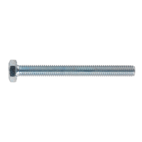 A close-up of the Sealey HT Setscrew M6 x 60mm 8.8 Zinc, part number SS660, showcasing its high tensile strength grade 8.8 properties.