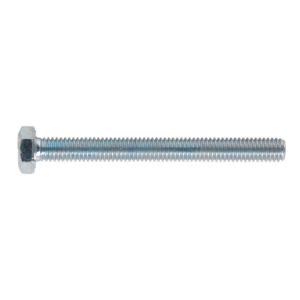 A close-up of the Sealey HT Setscrew M6 x 60mm 8.8 Zinc, part number SS660, showcasing its high tensile strength grade 8.8 properties.