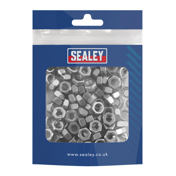 Sealey | Stainless Steel Nut M6, DIN 934 - Pack of 100 - SS6