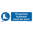Mandatory Safety Sign - Protective Footwear Must Be Worn - Rigid Plastic - Pack of 10 - SS7P10 - Farming Parts